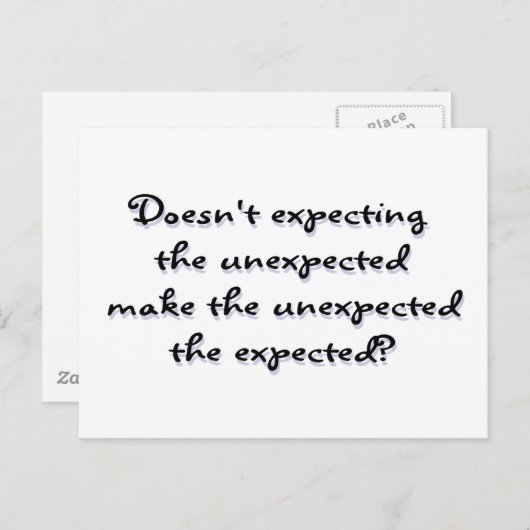 Onverwacht? Briefkaart (Voorkant / Achterkant)