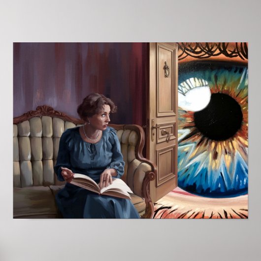 Onverwachte Bezoeker Surreal Poster Print Wall Art (Voorkant)