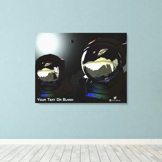 Onverwachte bezoekers UFO Canvas Afdruk (Insitu (Houten vloer))