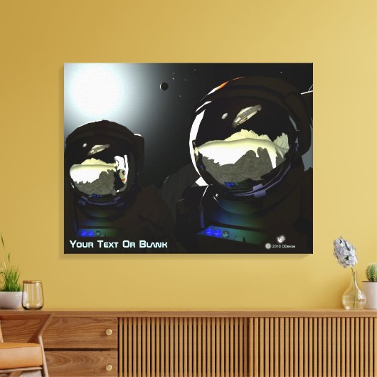 Onverwachte bezoekers UFO Canvas Afdruk (Insitu (Woonkamer))