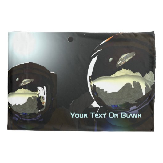 Onverwachte bezoekers UFO Kussensloop (Achterkant)