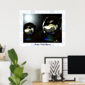 Onverwachte bezoekers UFO Poster (Thuiskantoor)