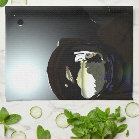 Onverwachte bezoekers UFO Theedoek (Gevouwen)