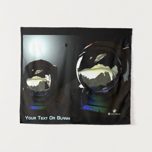 Onverwachte bezoekers UFO Wandkleed (Voorkant (horizontaal))