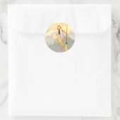 Onverwachte buddy ronde sticker (Tas)