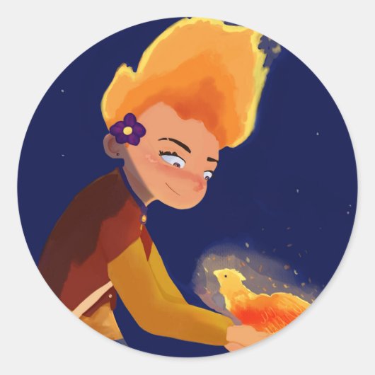 Onverwachte buddy ronde sticker (Voorkant)
