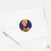 Onverwachte buddy ronde sticker (Envelop)