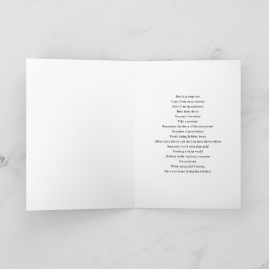 Onverwachte cadeaus kaart (Binnen)