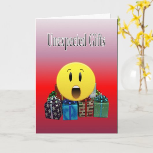 Onverwachte cadeaus kaart (Gele Bloem)