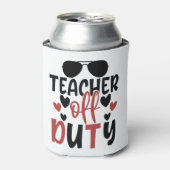 Onverwachte leerkracht van dienst blikjeskoeler (Blikje Voorkant)