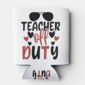 Onverwachte leerkracht van dienst blikjeskoeler (Achterkant)