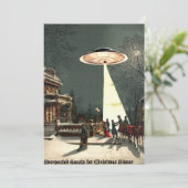 onverwachte samenvatting voor kerstdiner feestdagenkaart (Staand voorkant)