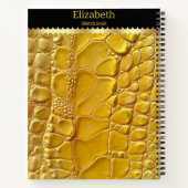 Onverwachte schoonheid van een levendige gele slan notitieboek (Achterkant)