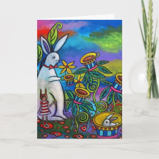 Onverwachte Tea Party Verjaardag Kaart (Voorkant)