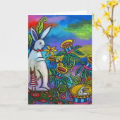 Onverwachte Tea Party Verjaardag Kaart (Gele Bloem)