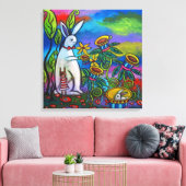 Onverwachte thee tijd galerij verpakte canvas Prin (Insitu (Woonkamer))