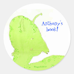 Onverwachte vriend Bookplate Ronde Sticker