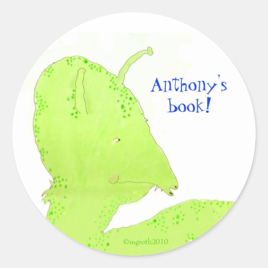 Onverwachte vriend Bookplate Ronde Sticker (Voorkant)