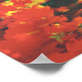 Onverwachte wolken in rode gele kleuren poster (Hoek)