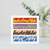 Onverwoestbare, ongelofelijke, onuitwisbare moeder kaart (Staand voorkant)