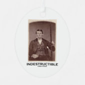 Onverwoestbare Pineas Gage Cerebralization Localiz Metalen Ornament (Voorkant)