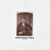 Onverwoestbare Pineas Gage Cerebralization Localiz Metalen Ornament (Achterkant)