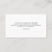 Onverwoestbare Serif Bank Gothic Sjabloon Visitekaartje (Achterkant)