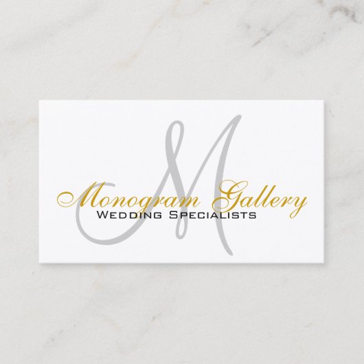Onverwoestbare Visitekaartjes voor monogram op maa (Voorkant)