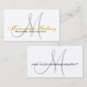 Onverwoestbare Visitekaartjes voor monogram op maa (Voorkant / Achterkant)