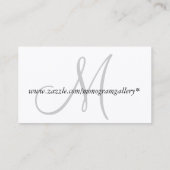 Onverwoestbare Visitekaartjes voor monogram op maa (Achterkant)