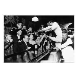 Onverzadigbare vraag naar alcohol omdat het verbod foto afdruk