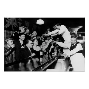 Onverzadigbare vraag naar alcohol omdat het verbod perfect poster