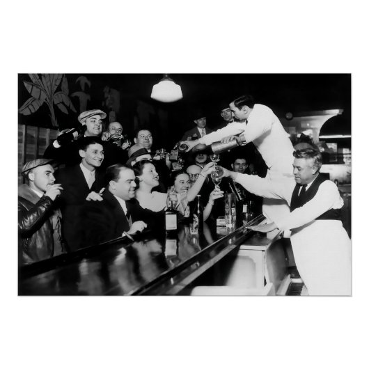 Onverzadigbare vraag naar alcohol omdat het verbod perfect poster (Voorkant)