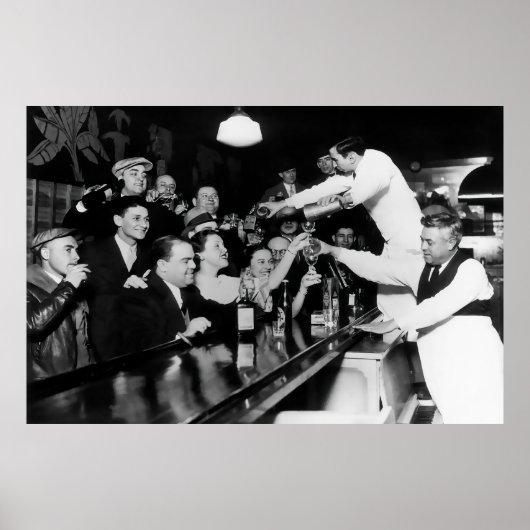 Onverzadigbare vraag naar alcohol omdat het verbod poster (Voorkant)