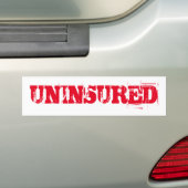 ONVERZEKERD Geen verzekering Bumpersticker (Op auto)
