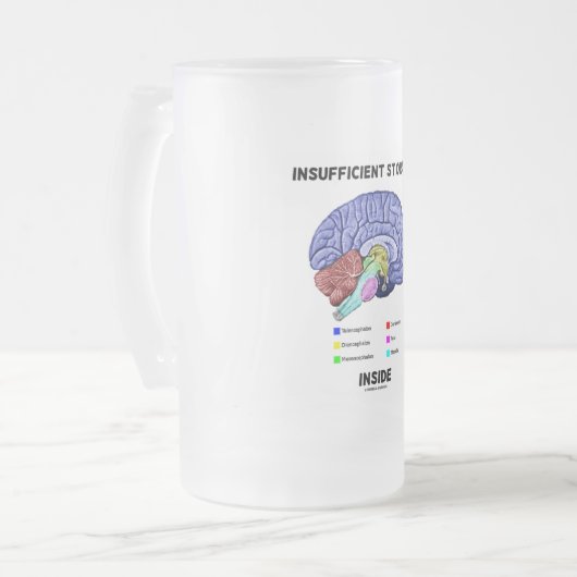 Onvoldoende opslag in de Humor van de hersenanatom Matglas Bierpul (Voorkant links)