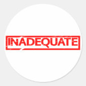 Onvoldoende stempel ronde sticker (Voorkant)