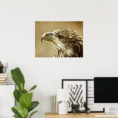 onvolgroeide Bald Eagle Poster (Thuiskantoor)