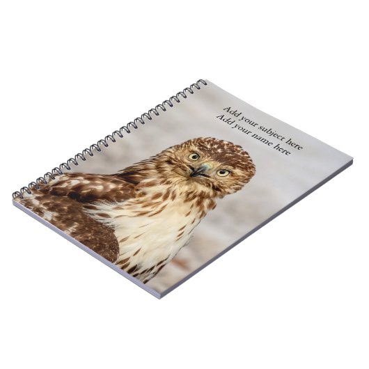 Onvolgroeide Rode Hawk op de grond Notitieboek (Linkerzijde)