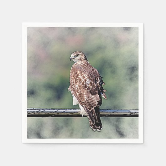 Onvolgroeide Rode Tailed Hawk Servetten (Voorkant)