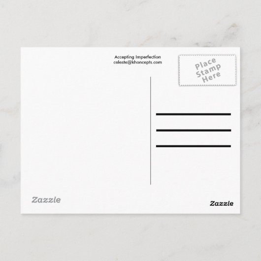 Onvolkomenheden accepteren - Rood Briefkaart (Achterkant)