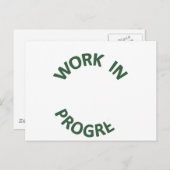 Onvolledig werk aan de gang briefkaart (Voorkant / Achterkant)