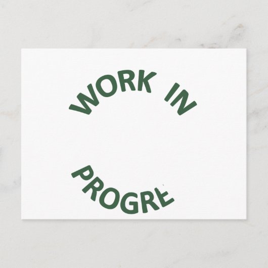 Onvolledig werk aan de gang briefkaart (Voorkant)