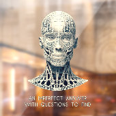 Onvolmaakt antwoord transparant raamsticker (Vel 2)