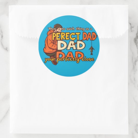 Onvolmaakt vaderschap vieren ronde sticker (Tas)