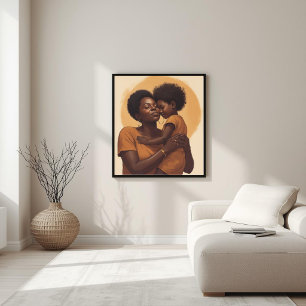 Onvolmaakte Band – Minimalistische Moeder & Kind L Poster