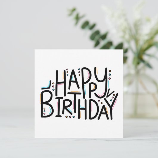 Onvolmaakte gelukkige verjaardag kaart (Staand voorkant)