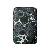 Onvolmaakte witte fractal op zwarte plek, brei badmat (Voorkant Verticaal)