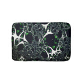 Onvolmaakte witte fractal op zwarte plek, brei badmat (Voorkant)