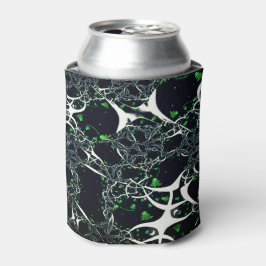 Onvolmaakte witte fractal op zwarte plek, brei blikjeskoeler